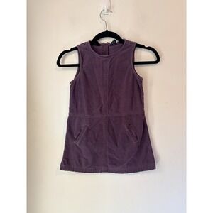 Vintage‎ Gap Corduroy Dress Girls Size Small Sleeveless Purple Knee Length Zip